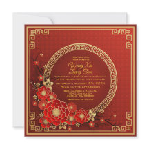 Zweisprachige chinesische Hochzeiten mit Gold & Re