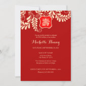 Zweisprachige chinesische Langlebigkeit Geburtstag Einladung (Vorderseite)