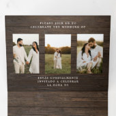 Zweisprachige Einladung zur Hochzeit - Rustikale F (Innen Erste Seite)