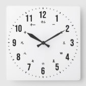 Zweisprachige englische/japanische Uhr (Vorderseite)