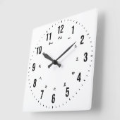 Zweisprachige englische/japanische Uhr (Winkel)