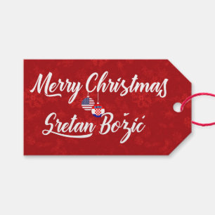 Zweisprachige kroatische amerikanische geschenkanhänger