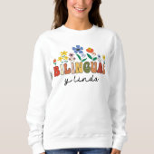 Zweisprachige Spanische Lehrerschule Funny Maestra Sweatshirt (Vorderseite)