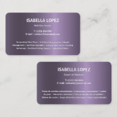 Zweisprachige Spanische Visitenkarte (Vorne/Hinten)