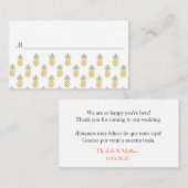 Zweisprachige tropische Platzkarte (100) (Vorne/Hinten)