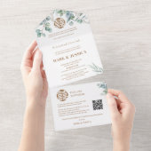 Zweisprachige vietnamesische Eukalyptus Traditione All In One Einladung (Abreißen)