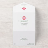 Zweisprachige vietnamesische Peonies All In One Einladung (Außenbereich)