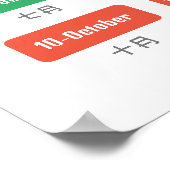 Zweisprachige Vorschulmonate des Jahres Poster (Ecke)