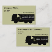 Zweisprachiger, der Visitenkarten schleppt Visitenkarte (Vorne/Hinten)