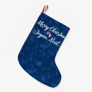 Zweisprachiger französischer kleiner weihnachtsstrumpf