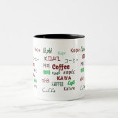 Zweisprachiger Kaffee in allen Sprachen, Lehrer Zweifarbige Tasse (Mittel)