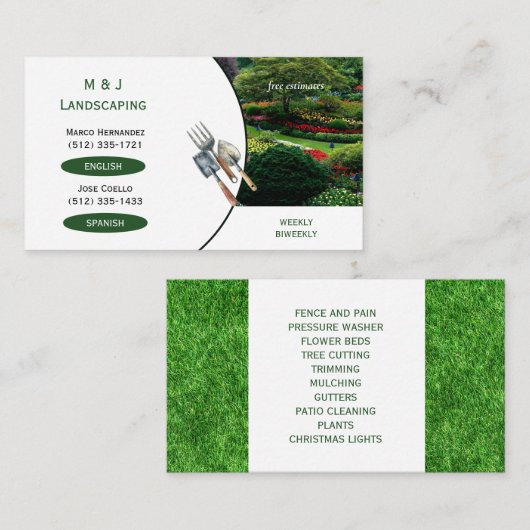 Zweisprachiger Launch Service Visitenkarte (Vorne/Hinten)