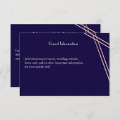 Zweisprachiger Rosen-Goldstreifen, der Guestcard Einladung (Vorne/Hinten)