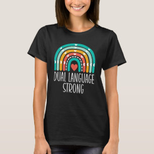 Zweisprachiger, starker Cooler zweisprachiger Lehr T-Shirt