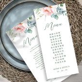 Zweisprachiges chinesisch-englisches Hochzeitmenü Menükarte