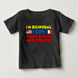 Zweisprachiges Englisch und Französisch Baby T-shirt
