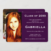 Zweisprachiges Foto mit 2 Abschlüssen - Einladung (Vorne/Hinten)