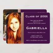 Zweisprachiges Foto mit 2 Abschlüssen Einladung (Vorne/Hinten)