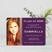 Zweisprachiges Foto mit 2 Abschlüssen Einladung (Stehend Vorderseite)