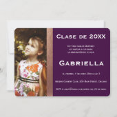 Zweisprachiges Foto mit 2 Abschlüssen Einladung (Rückseite)