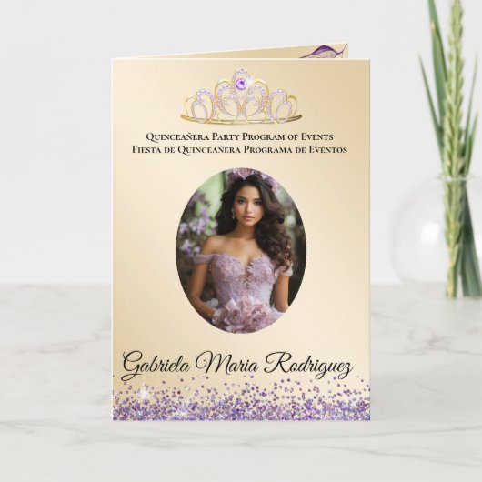 Zweisprachiges Programm "Quinceañera Orden der Ver (Vorderseite)