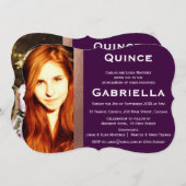 Zweisprachiges Quinceañera Foto Einladung (Vorne/Hinten)