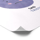 Zweisprachiges Spanisch-Gefühle-Poster für Kinder Poster (Ecke)