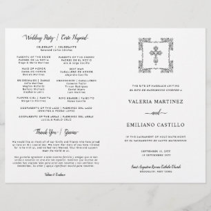 Zweisprachiges Spanisch Katholisches Hochzeitsprog