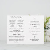 Zweisprachiges Spanisch Katholisches Hochzeitsprog (Stehend Vorderseite)