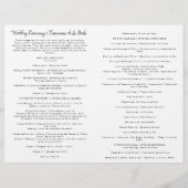 Zweisprachiges Spanisch Katholisches Hochzeitsprog (Rückseite)