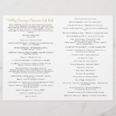 Zweisprachiges Spanisch Katholisches Hochzeitsprog (Rückseite)