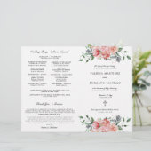 Zweisprachiges Spanisch Katholisches Hochzeitsprog (Stehend Vorderseite)