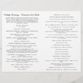 Zweisprachiges Spanisch Katholisches Hochzeitsprog (Rückseite)