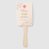 Zweisprachiges vietnamesisches Hochzeitsprogramm & Fächer (Vorderseite)