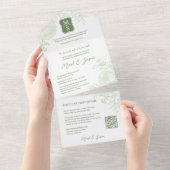 Zweisprachiges vietnamesisches Ranunculus Traditio All In One Einladung (Abreißen)