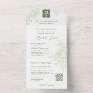 Zweisprachiges vietnamesisches Ranunculus Traditio All In One Einladung