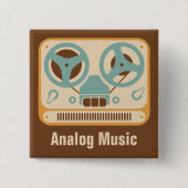Zweispulen❝Analog Music❞ Tonbandgerät Button (Vorderseite)