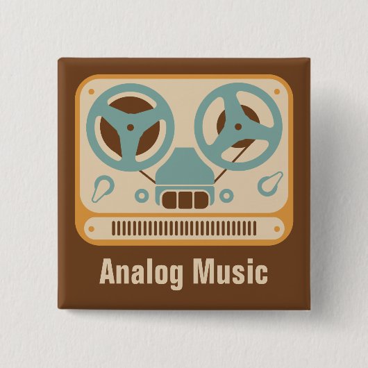 Zweispulen❝Analog Music❞ Tonbandgerät Button (Vorderseite)