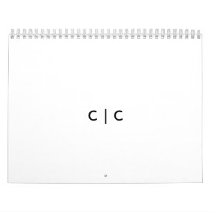Zweisseitiger Mittelkalender, Weiß Kalender