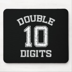 Zweistellige Zahlen 10. Geburtstag 10 Jahre alt Mousepad