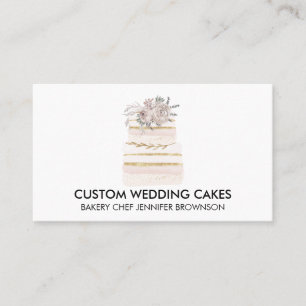 Zweistöckige Hochzeitstorte Bäckerei Gebäck Visitenkarte