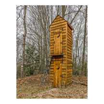 Zweistöckiges Outhouse für Wähler und Politiker