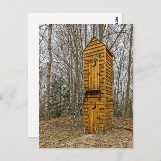 Zweistöckiges Outhouse für Wähler und Politiker Postkarte (Vorne/Hinten)