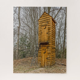 Zweistöckiges Outhouse für Wähler und Politiker Puzzle