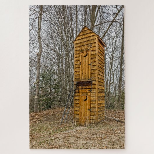 Zweistöckiges Outhouse für Wähler und Politiker Puzzle (Vertikal)