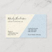 Zweitband Visitenkarte (Rückseite)