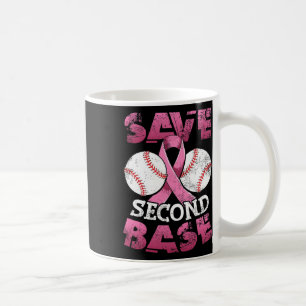 Zweite 2. Basisspass Baseball Brustkrebs-Bewusstse Kaffeetasse