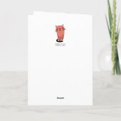 Zweite 2. Geburtstag Doodle Cats Custom Message Karte (Rückseite)