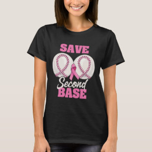 Zweite 2te Byse Fun Bysebyll Brustkrebs Aw gerette T-Shirt