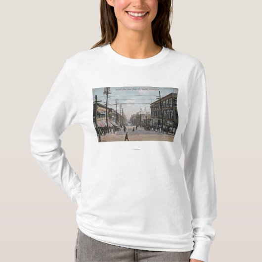 Zweite Allee-Ansicht von Pike-Straße T-Shirt (Vorderseite)